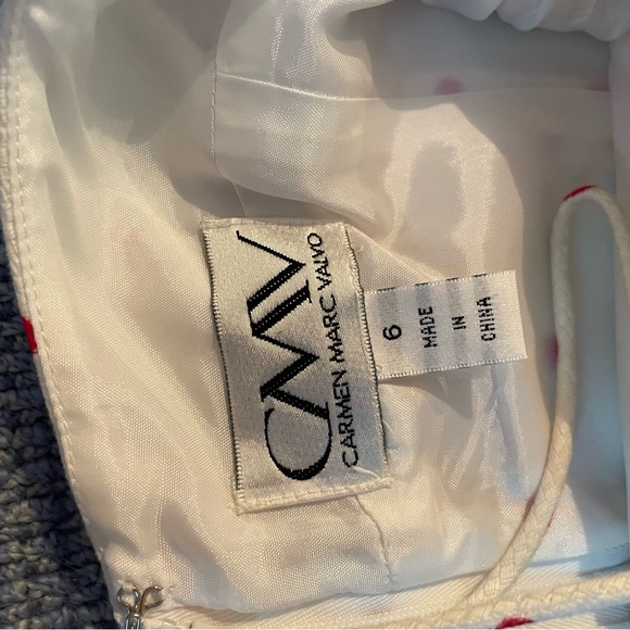 Carmen Marc Valvo Polka Dot Sleeveless / spaghetti strapped Dresses - Picture 2 of 7